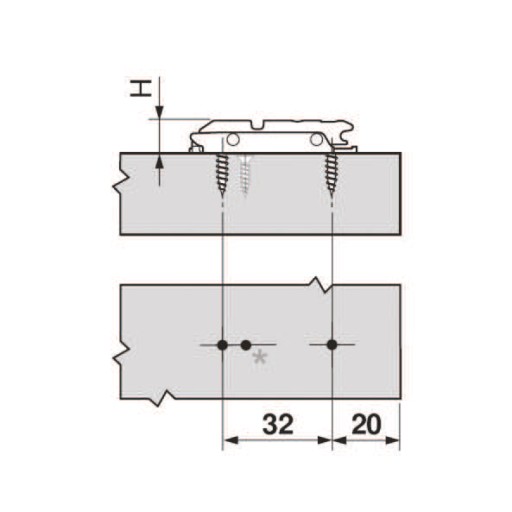 BLUM KLIP VODIČ PRE PÁNT 175H3100 ONYX