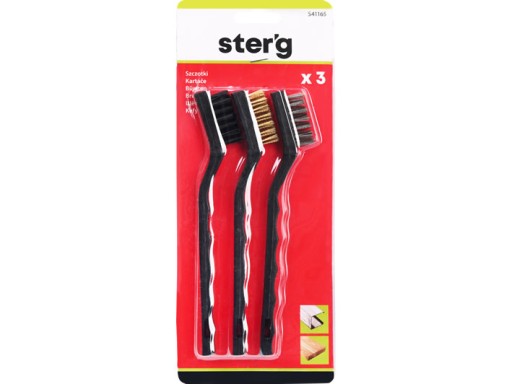 STERG SADA MINI DRÔTENÝCH KEFIEK DRÔTENÉ KEFY 175mm 3 ks.