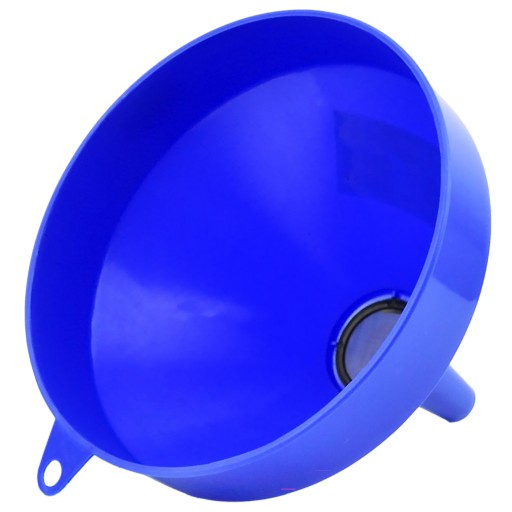PLASTOVÝ lievik so sitkom NA PREVÁDZKOVÉ KVAPALINY, PALIVO, KVAPALINY, 24CM