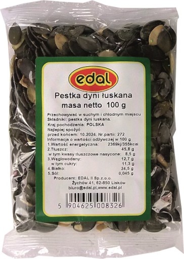 PD Tekvicové semienka lúpané Edal 100g