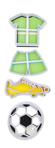 Vykrajovačky na futbalové sušienky so šablónami - 4 ks.