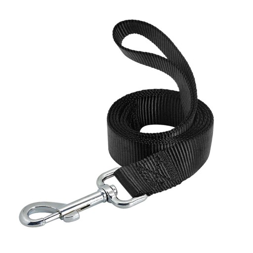 Čierne vodítko na vychádzky pre psov, 120 cm, odolné