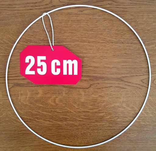Prsteň|krúžok kovový drôtený kruh pre makramé lapače snov BIELY 25 CM