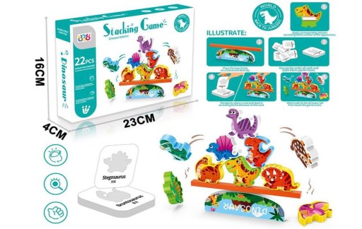 ZRUČNOSTNÁ HRA RODINNÁ HÁDANKA DINOSAURY PADUJÚCE Z VÁHY
