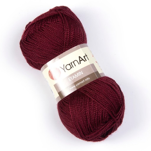 YarnArt ETAMIN tenká akrylová priadza C. BURGUNDY 435
