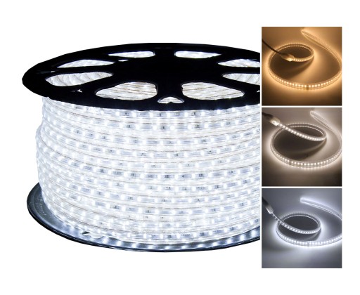 LED pásik 230V 6W/M Vodotesné vonkajšie FARBY