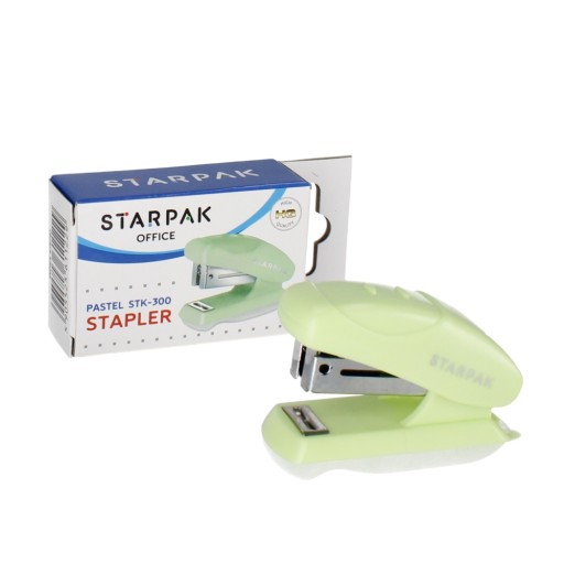 MINI ZOŠÍVAČKA na papier 20 listov STARPAK pastelová ZELENÁ ZOŠÍVAČKA