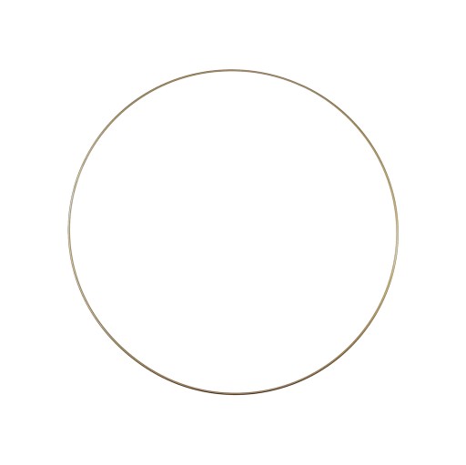 Kovový prsteň na lapač snov - zlatý, 25 cm