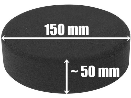 LEŠTIACA HUBKA ČIERNA M14 MÄKKÁ 150 mm NA DISKU