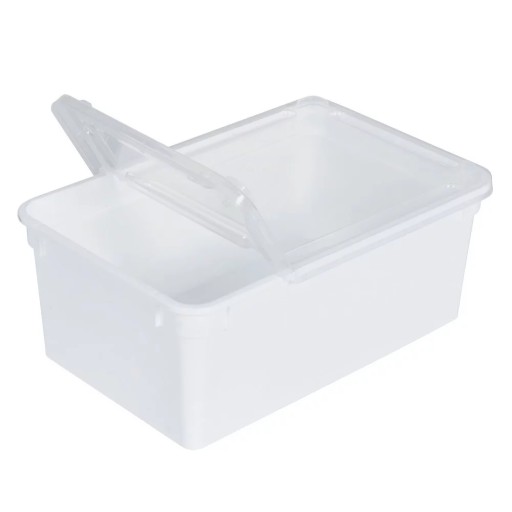 Nádoba na chov BraPlast 19x12,5x7,5 cm 1,3L BIELA s chlopňou a vetraním
