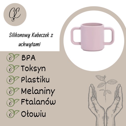 Silikónový pohár na učenie sa piť, pohárik s uškami pre deti