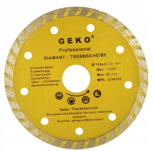 DIAMANTOVÝ KOTOUČ PRE TURBO BETÓN 115 MM