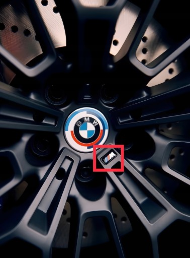 1 x emblém s logom BMW ///M DISKY ZO ZLIATINY KOLESOV OEM KVALITA 9X17MM