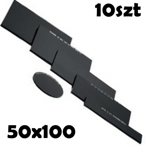Tmavá zváracia maska sklenená 50x100 mm 10 ks
