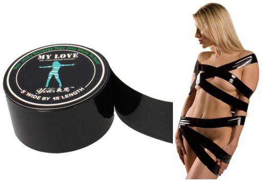BDSM, BEZLEPKOVÁ VINYLOVÁ PÁSKA ČIERNA 15 m