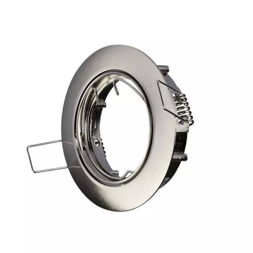 V-TAC očko GU10 okrúhle pohyblivé saténové VT-779-SN-RD