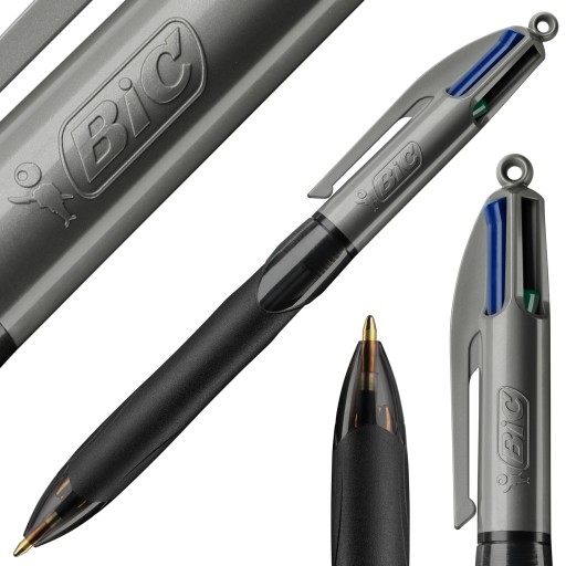 BIC 4COLORS GRIP PRO AUTOMATICKÁ GUĽAČKA 4 FARBY ŠKOLA 4V1 KANCELÁRIA