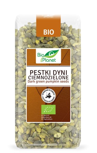 BIO PLANET TMAVO ZELENÉ TEKVICOVÉ SEMIENKY Z EURÓPY, BIO 350g