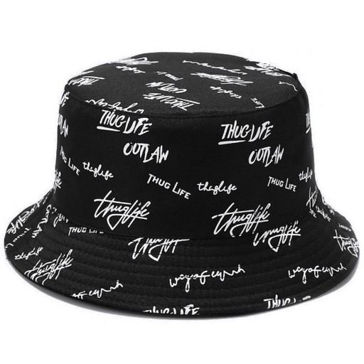 BUCKET HAT obojstranná čiapka s nápisom