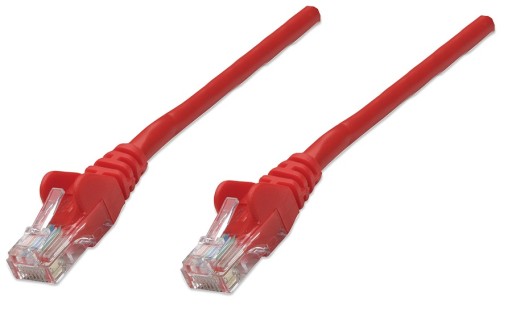 CAT5e U/UTP sieťový kábel, červený 0,5 m