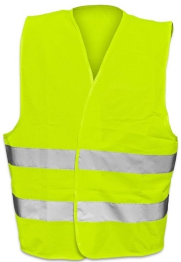 Reflexná vesta CESTNÁ VÝSTRAHA ŽLTÁ, VEĽKOSŤ XL