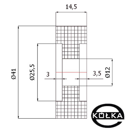 plastová rolka d41 mm úzka / RB-41W