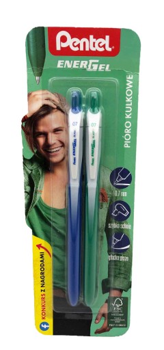 EnerGel RALLBALL PEN x2 GREEN BLUE BL437