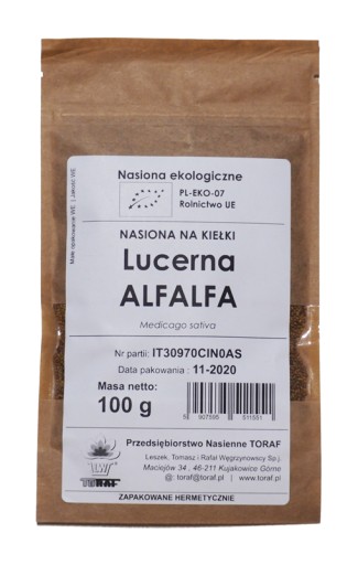 Semienka lucerny na klíčky 100g EKO