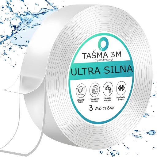 OBOJSTRANNÁ nano PÁSKA VERY STRONG lepidlo 3m MONTÁŽ vodotesná