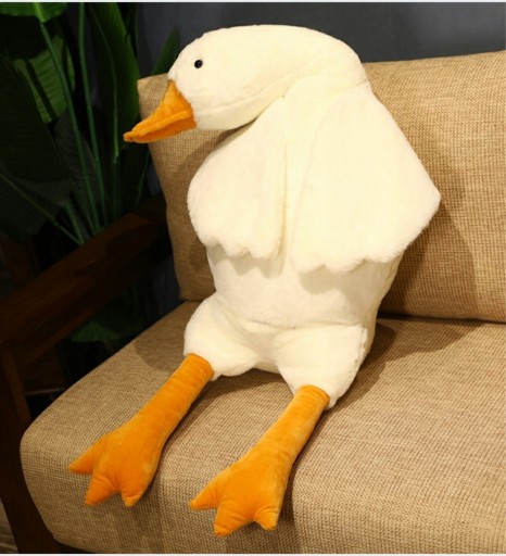 VANKÚŠ MASKOT, PLYŠOVÁ HUSKA, KÁČKA, VEĽKÝ 50 CM
