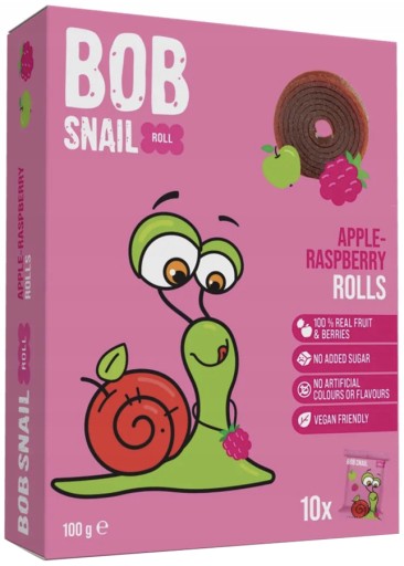 SLIMAJSKÝ BOB SLIMAJSKÝ OVOCNÝ OBALOVAČ JABLKO-MALINOVÉ OBALOVAČE 10x 10g bez CUKRU