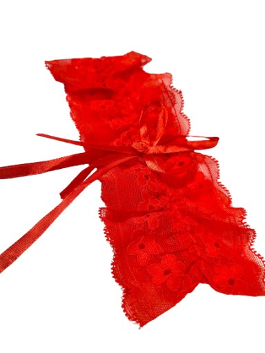 Podväzok RED čipka 8 cm