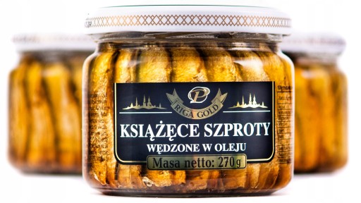 Książęce DIVOKÉ šproty údené v oleji LOTYŠSKO