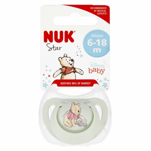 NUK SILIKÓNOVÝ ukľudňujúci cumlík 6-18m STAR KUBUŚ