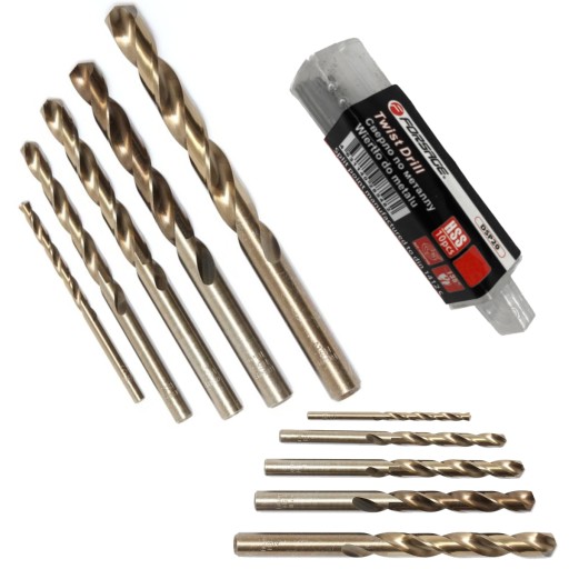 Sada vrtákov do kovu 4 mm HSS 10 ks kobalt Forsage