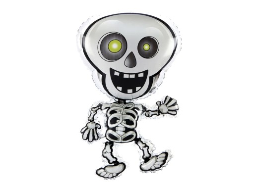 HALLOWEENSKÝ FÓLIOVÝ BALÓN KOSTRA LEBKA FÓLIOVÉ BALÓNY 81cm