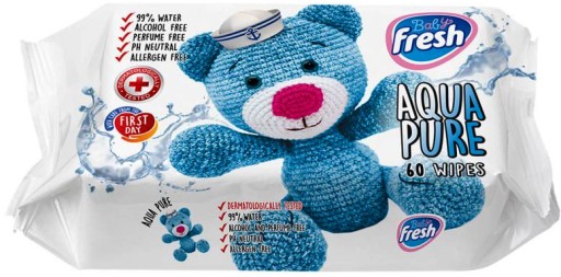 BABY FRESH Aqua Pure vlhčené obrúsky 60 ks.