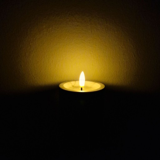 LED SVIEČKA MRAMOROVÝ EFEKT IMITÁCIA PLAMEŇA 9X12,5CM ŠEDÁ