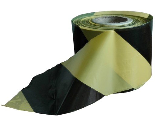 VÝSTRAŽNÁ PÁSKA 70mm/100m žltá čierna 7cm značkovacie označenie