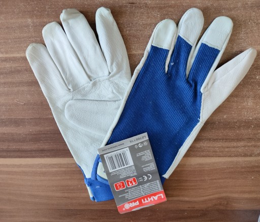 KOŽENÉ PRACOVNÉ RUKAVICE LAHTI R 11 VELCRO