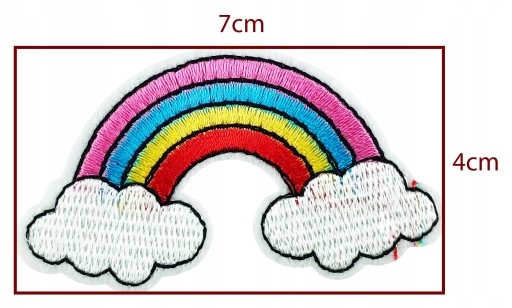 Nažehľovacia náplasť DÚHOVÁ aplikácia TERMO - 7cm