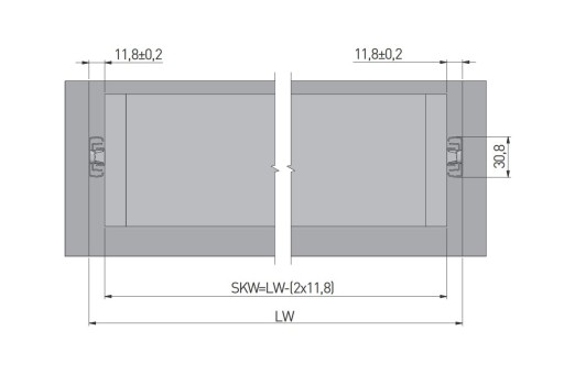 H30 GTV guľové vedenie pre zásuvky 350 mm plnovýsuv L350 nosnosť 15kg