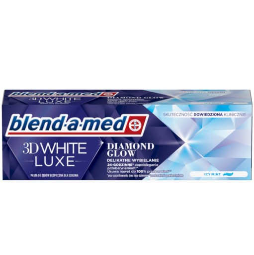 BLEND-A-MED 3D WHITE LUXE DIAMOND GLOW ZUBNÁ PASTA ľadová mäta