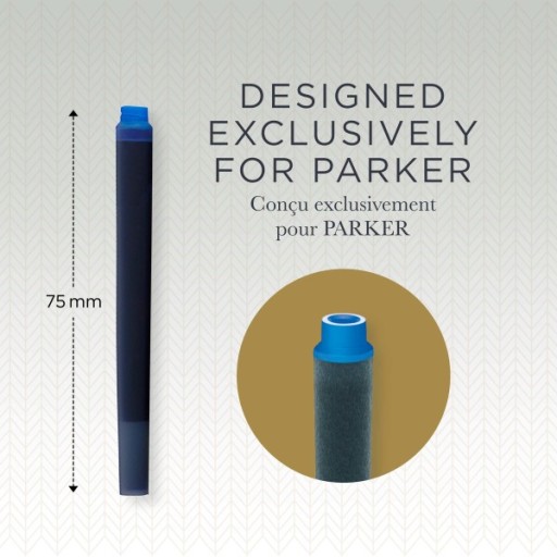 PARKER DLHÉ UMÝVACIE NÁPLŇKY DO PLNACEJ PERÁ, MODRÁ, 5 KS