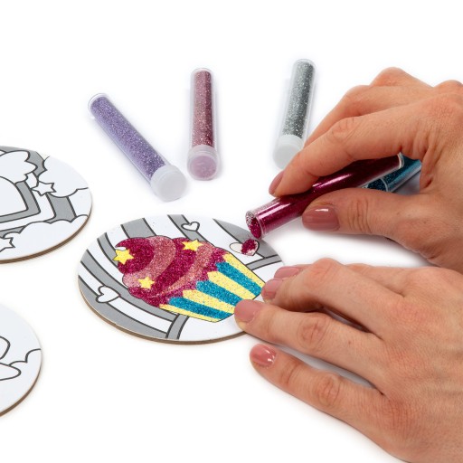 Kreatívna sada KIDEA GLITTER MUG PADS UNICORNS
