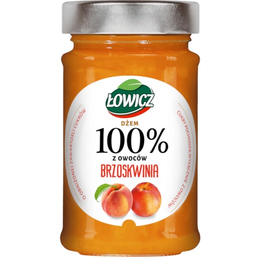 ŁOWICZ 100% broskyňový ovocný džem 210g