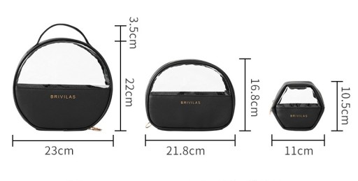Kozmetická taštička Travel Organizer Transparent 3 ks