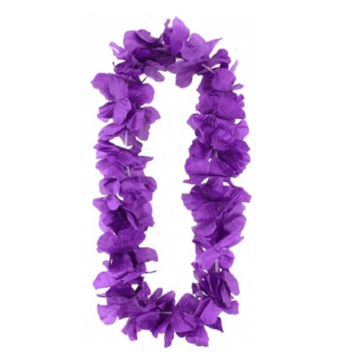 Havajský náhrdelník Satin Purple Hawaii Aloha Rio karnevalový kostým