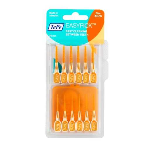 TEPE EasyPick XS/S (oranžové) ohybné špáradlá 36 ks.