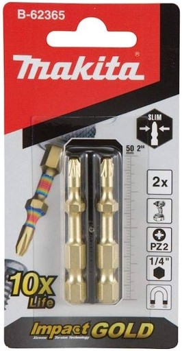 Bity Makita GOLD PZ2 x 50 mm B-28282 2 ks